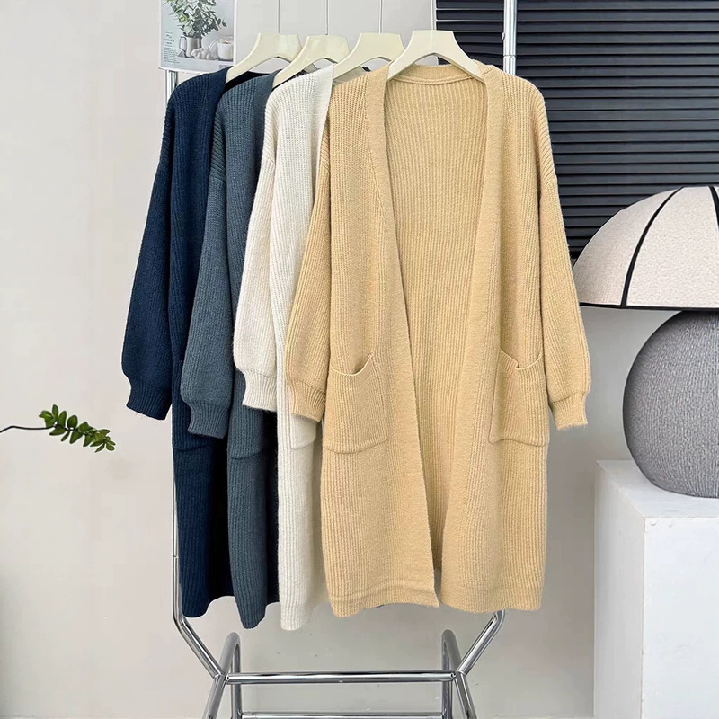Direct from the factory, autumn and winter Korean-style loose knitted cardigan for women, versatile for commuting, sweater coat, in stock for wholesale Direct from the factory, autumn and winter Korean-style loose knitted cardigan for women, versatile for commuting, sweater coat, in stock for wholesale