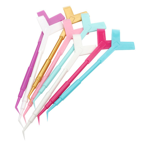 Wholesale false eyelash auxiliary tools three-in-one eyelash perm stick y brush doll perm auxiliary eyelash grafting tool