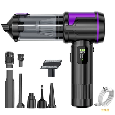 Brushless Vacuum Cleaner with Digital Display: Tozsoranlar - st-6708aplusblack-and-purple-brushless-vacuum-cleaner-with-display-one-click-to-dust-bin