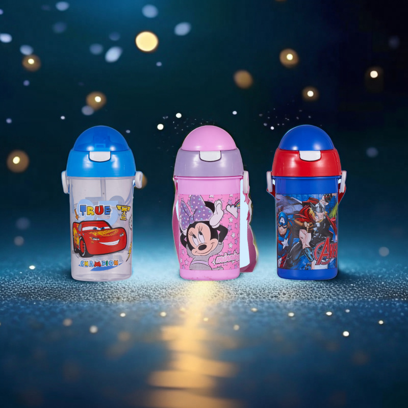 Taza de aislamiento para niños de dibujos animados con taza de pajita Taza de agua de acero inoxidable para estudiantes de escuela primaria