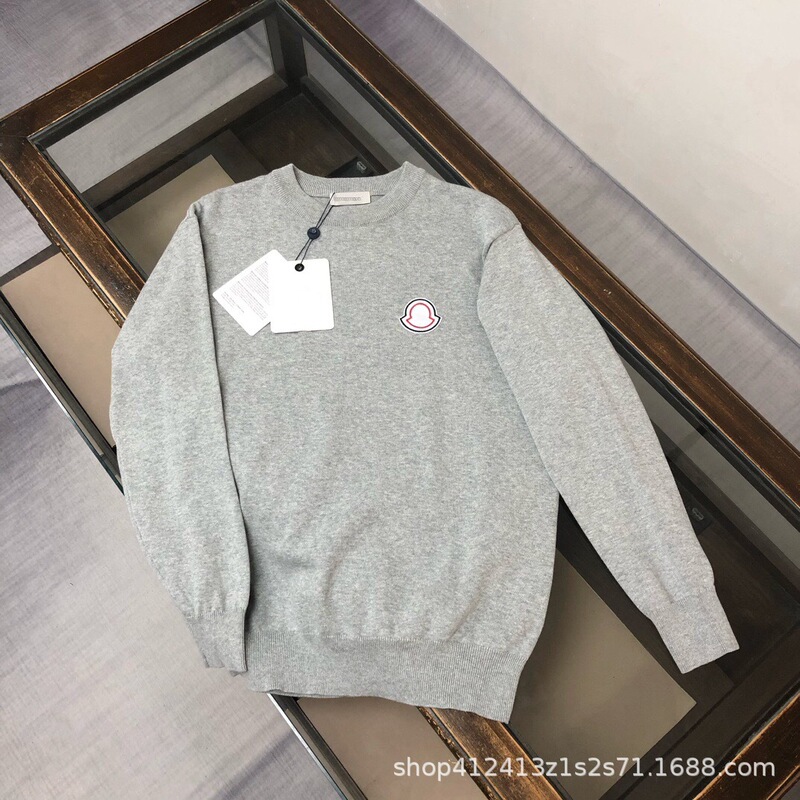 Cross-Border Mongolian Embroidery Small Badge Autumn and Winter Wool Pullover Knitwear Mongolian Round Neck Unisex Couple Sweater