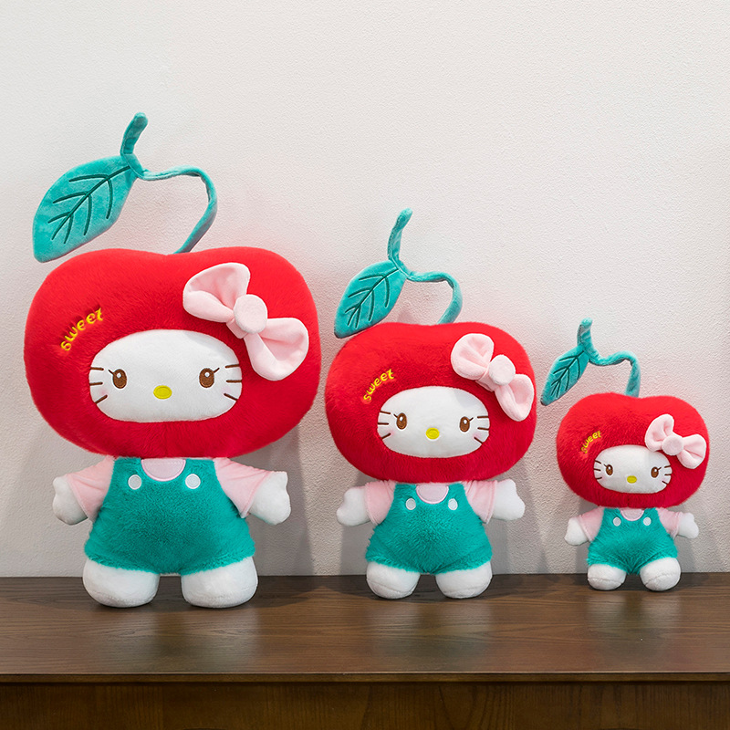 新款樱桃KT猫毛绒公仔网红爆款潮玩手办摆件毛绒玩具批发礼物跨境