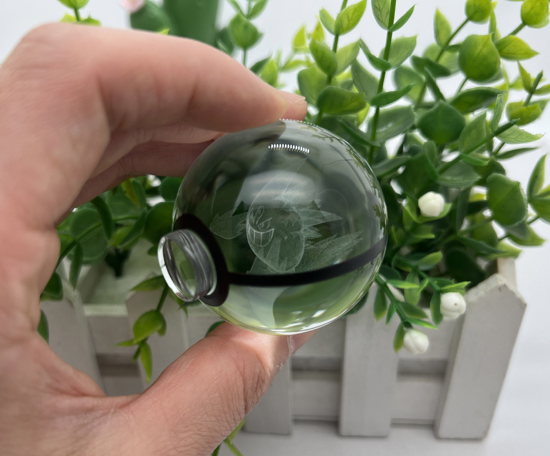 Exclusivo transfronterizo nueva serie de Navidad BOLA DE elfo Pokemon bola de cristal periférica super gigante dragón de pulverización de fuego luz nocturna