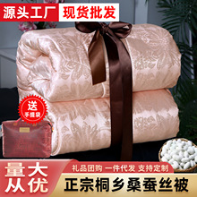 贡缎提花蚕丝被子春秋冬被芯学生宿舍单双人夏凉被公司礼品被批发