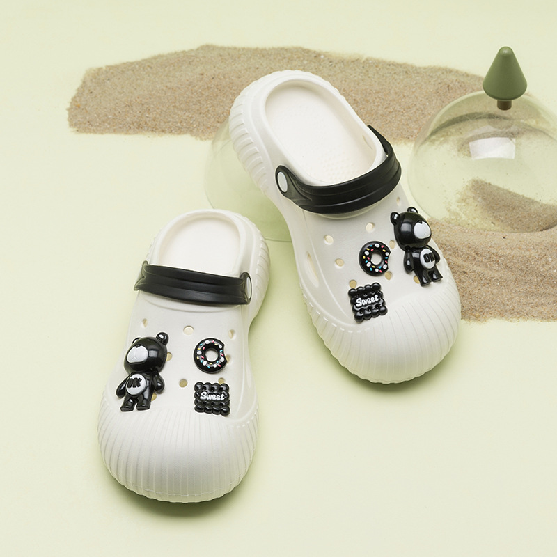 Shell Toe Clogs For Women In Summer,Fashionable Platform Soles For Couples,Thick-soled Non-slip Heightening Beach Sandals And Slippers For Men