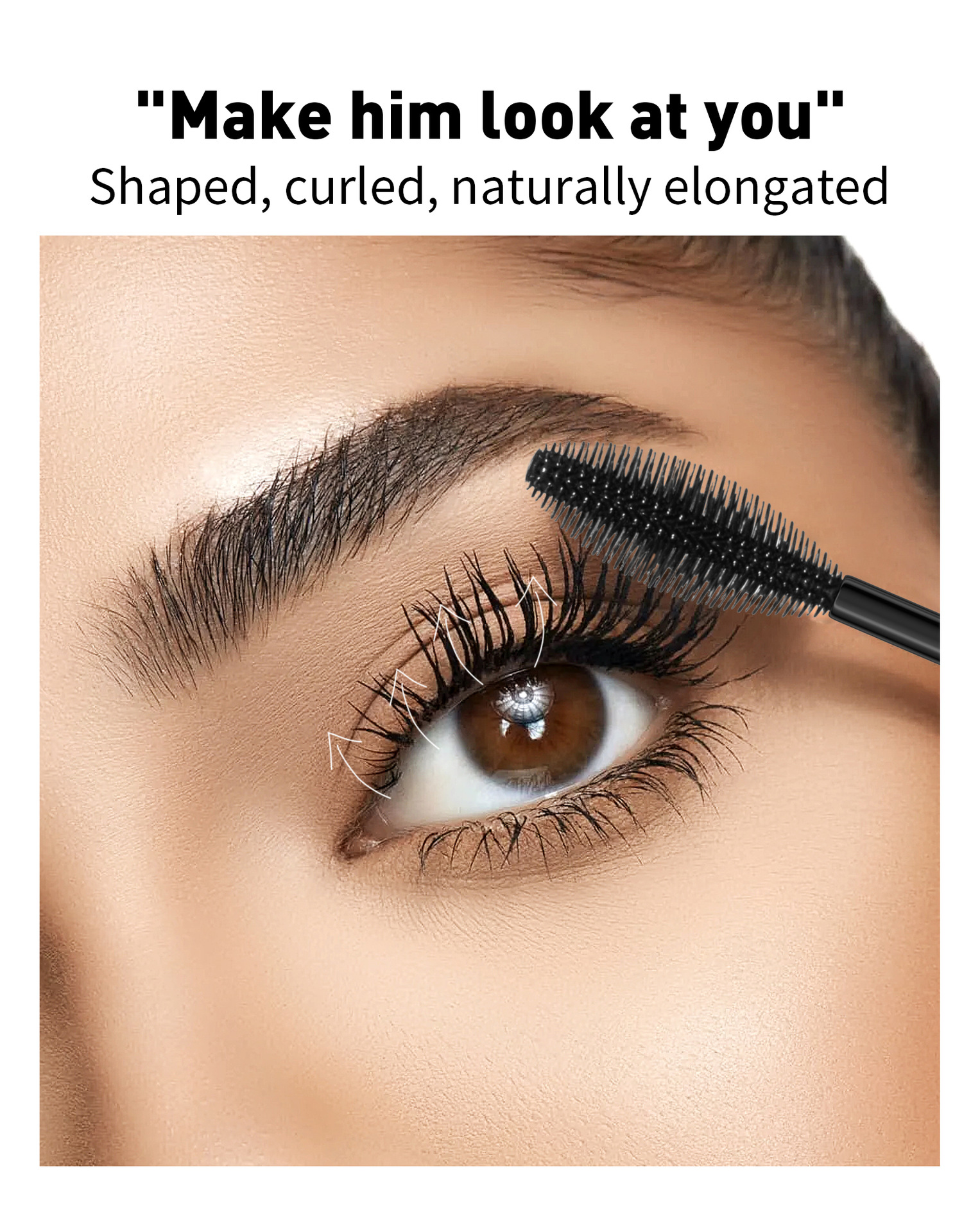 HelloKiss Natural, Slender, sweat-resistant, non-smudge mascara, Thick and curling Dual-effect Mascara, Cross-border makeup undefined