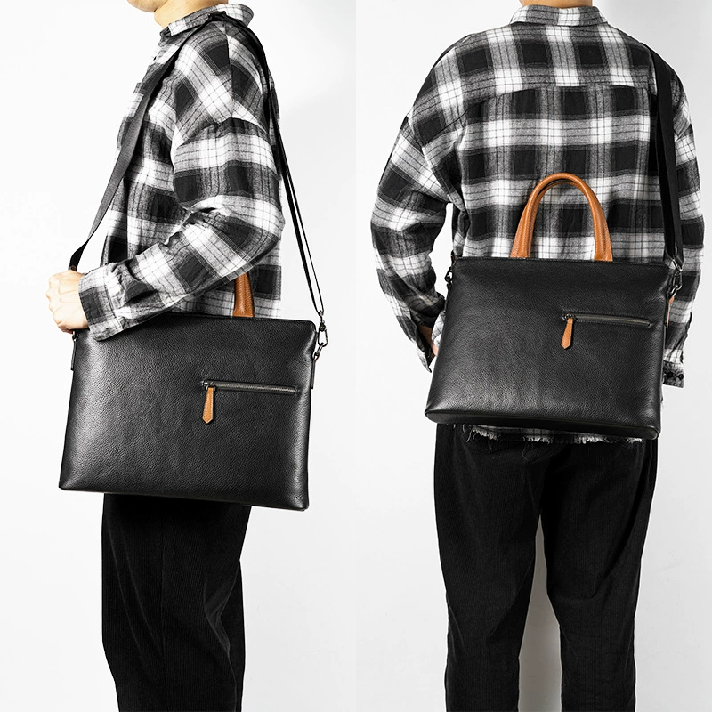 Bag, fashionable laptop for leisure, genuine leather, direct factory sales