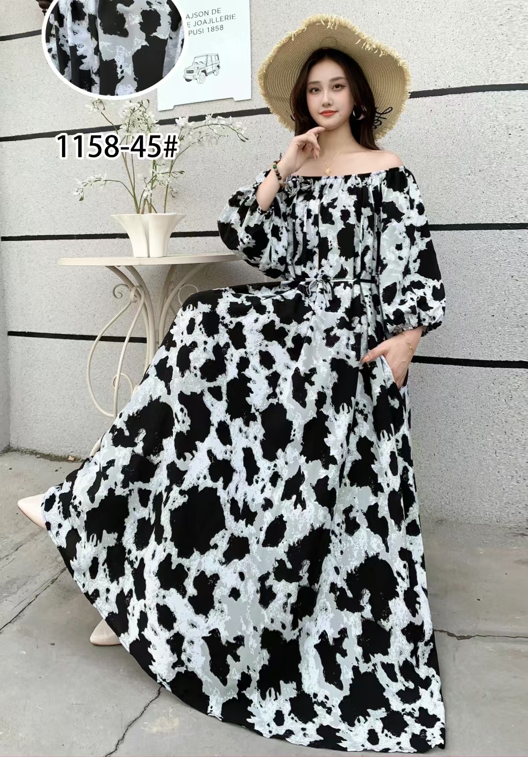 Ropa de mujer de talla grande transfronteriza europea y americana, vestido informal de algodón largo hasta la rodilla, holgado y cómodo, para verano, ropa de maternidad.