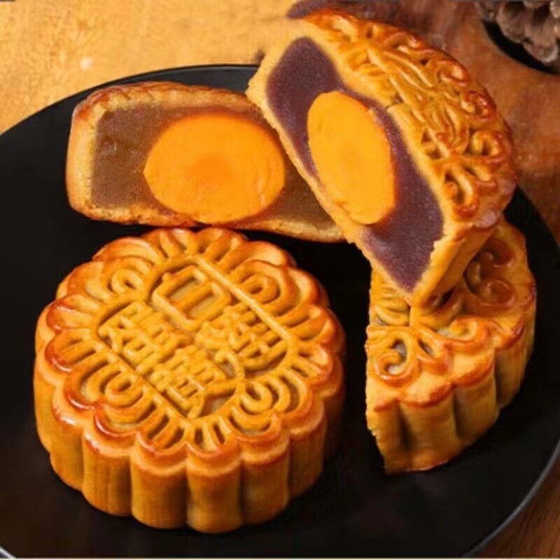 【100g蛋黄大月饼】蛋黄大月饼广式莲蓉蛋黄豆沙奶黄月饼中秋糕点|undefined