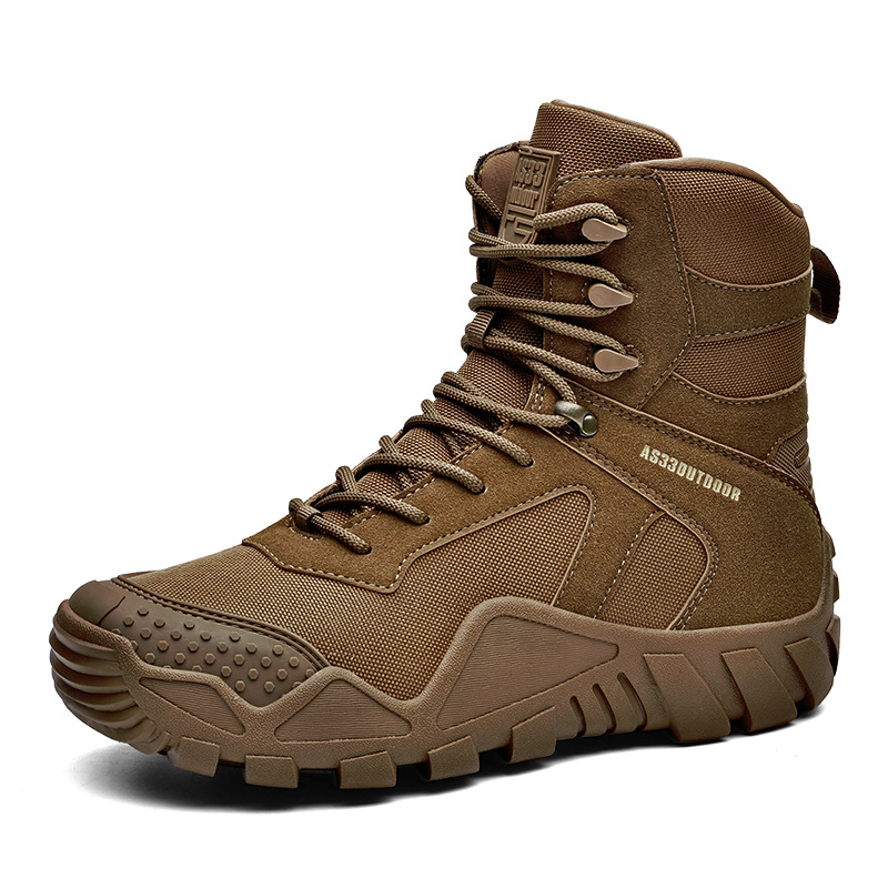 Grandes botas de entrenamiento de campo al aire libre, zapatos de montaña de alta altura, nuevos zapatos turísticos de hombre de otoño y invierno para esquí.