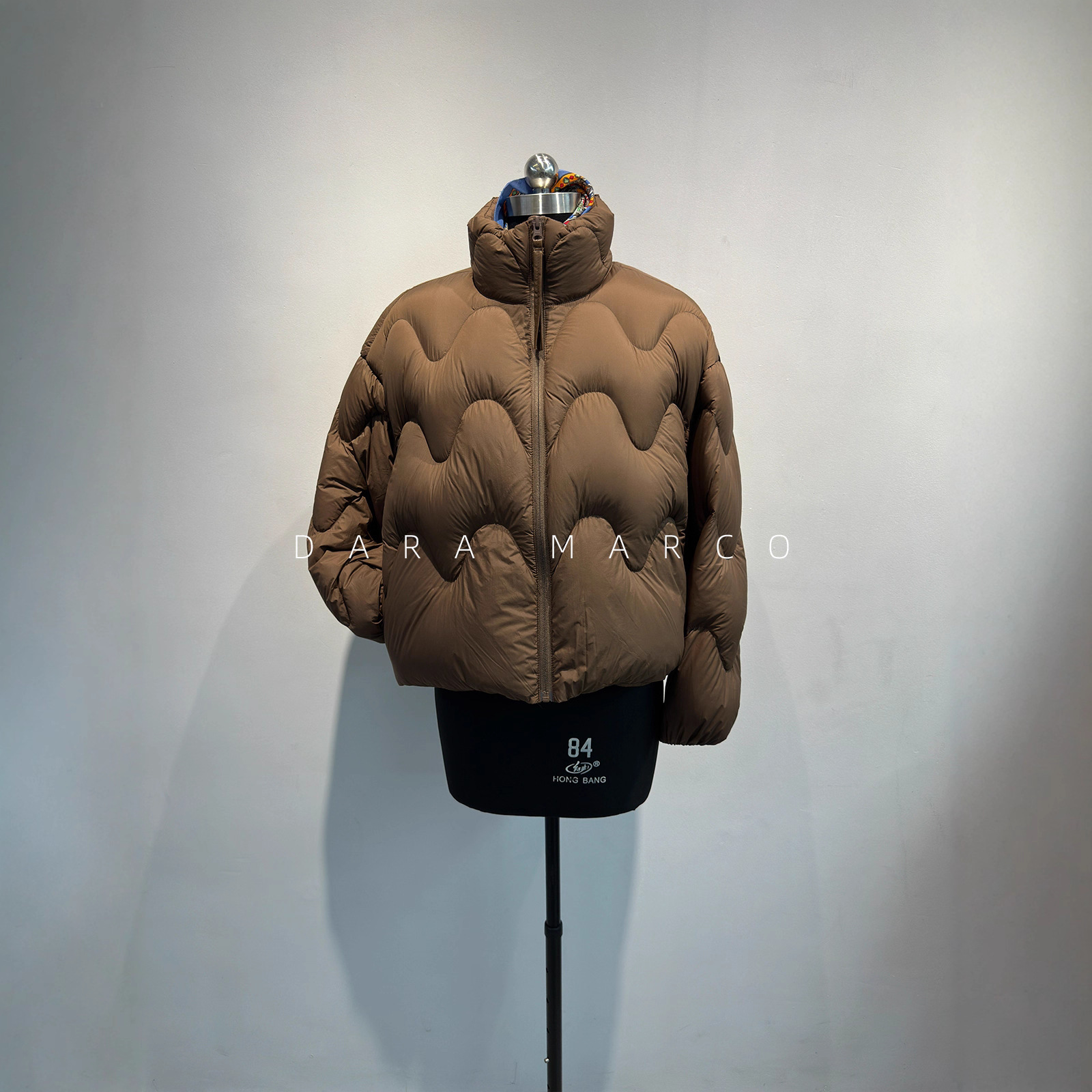 Velvet demi-season down jacket