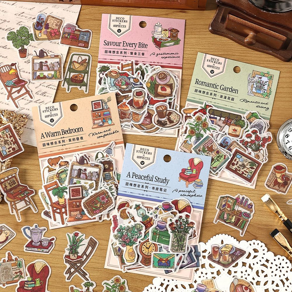 Bolsa de pegatinas de vida retro de infeelme