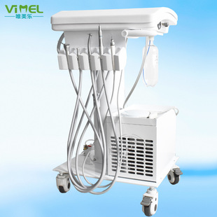 Dental mobile trolley high-speed integrated turbine dental cleaning machine portable table with air pump