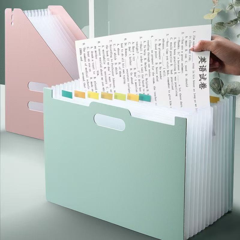 Carpeta de paquete de órgano de gran capacidad a4 artefactos de escritorio acabado vertical carpeta de capas portátil de primera altura vertical