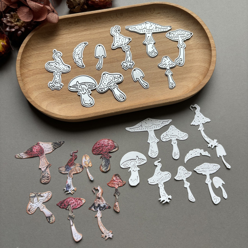 迷你小蘑菇切割模具碳钢模板 手帐手工拼贴scrapbook diy素材|undefined