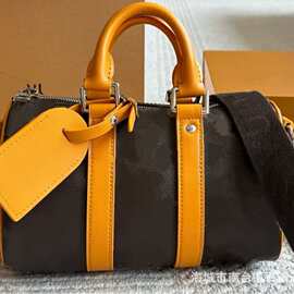 驴家2025新款keepall25真皮男士单肩包斜挎包手提包黑武士旅行包