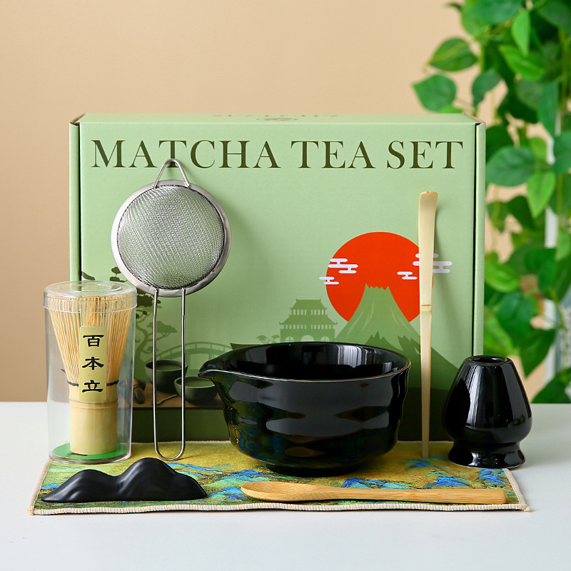 Transfronterizo exclusivo para el set de té Matcha japonés caja de regalo de té Matcha cepillo de té de 100 libros de té Matcha de la dinastía Song