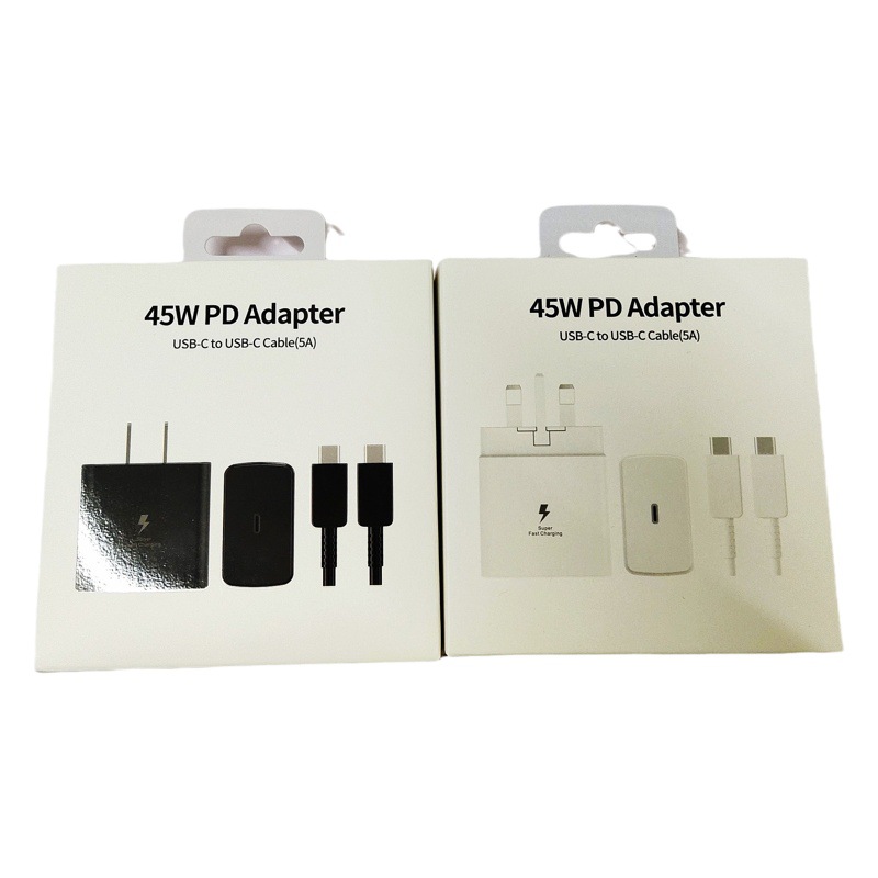 Aplicable a Samsung PD45W estándar medio estándar europeo estándar británico dos en uno caja de embalaje S20 traje cargador embalaje neutral