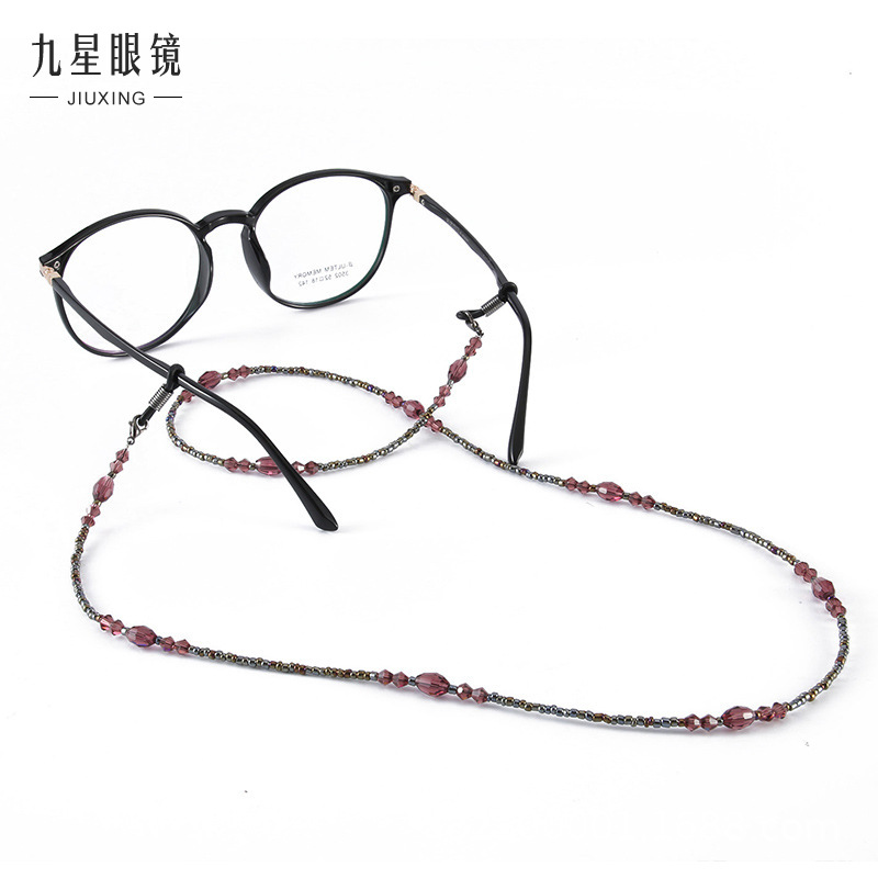Glasses lanyard fashion glasses chain outdoor sports travel anti-lost Anti-drop eye chain all-match simple string bead chain