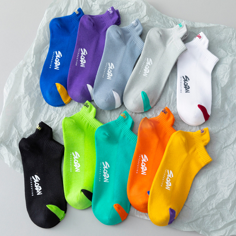 Socks men's boat Socks 100% pure cotton anti-beriberi deodorant summer socks sports youth High School student cotton socks men