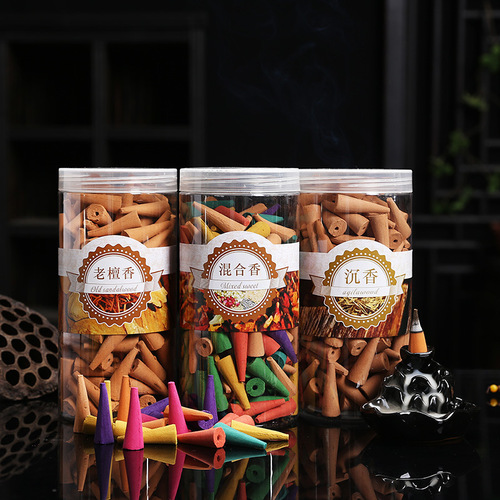 New extended cone reverse flow incense with 30-minute floral rose mixed reverse flow cone large bucket incense for indoor aromatherapy