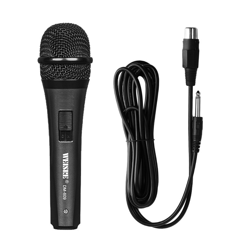 Plastic moving coil wired microphone karaoke home audio and video KTV teaching audio wired microphone