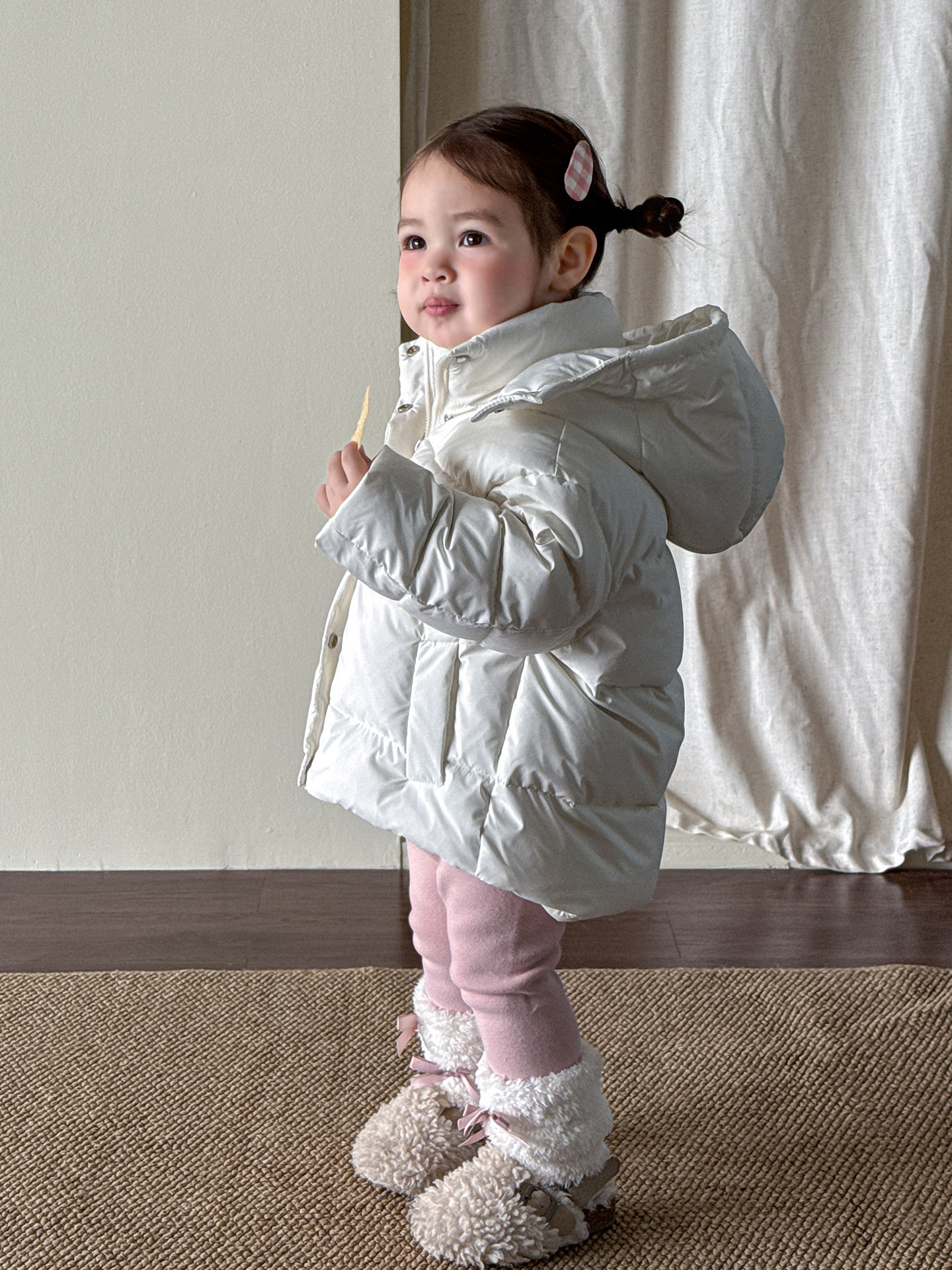 Ropa infantil de azúcar de pera, ropa de invierno de niñas, ropa de invierno, 90 chaqueta de lana, ropa de bebé, abrigo de frío