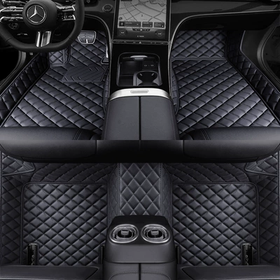 Mercedes-Benz C260L E300L A180L Ayaqaltılar (Kovriklər) - black-single-layer-foot-pads