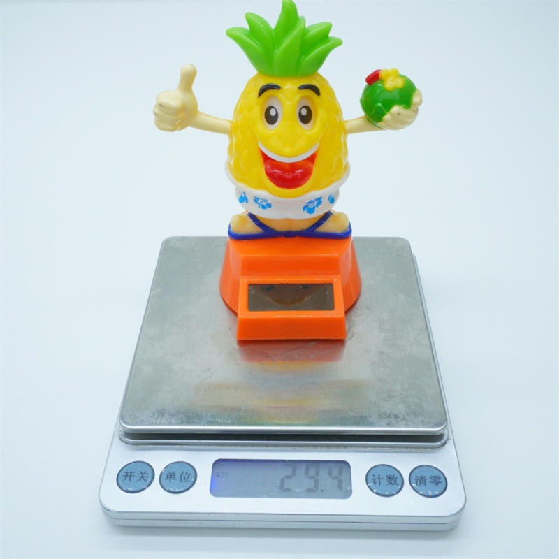 太阳能摆件菠萝头摇头公仔卡通礼物儿童跨境内饰创意内饰汽车用品详情22