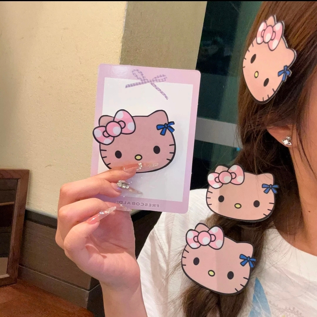 Luckin Coffee x Kitty co-branded new product accessories: cute hair clips, magic tape hair clips, DIY trendy gifts for friends, cute and Instagram-worthy