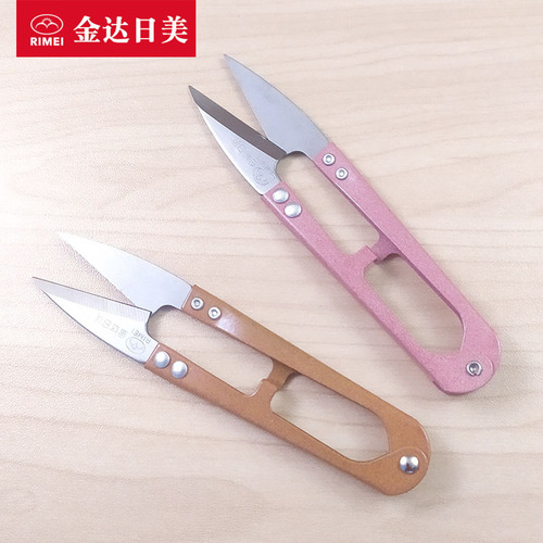 Kinda Rimei Spring Yarn Cutter Carbon Steel Thread Trimmer Special V-shaped Cross Stitch Tailor Small Scissors 12 pieces in a row