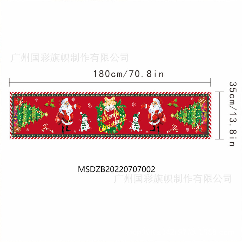 メーカー供給新しいクリスマステーブルフラグパーティー雰囲気会場レイアウト180*35センチメートルクリスマステーブルフラグ|undefined