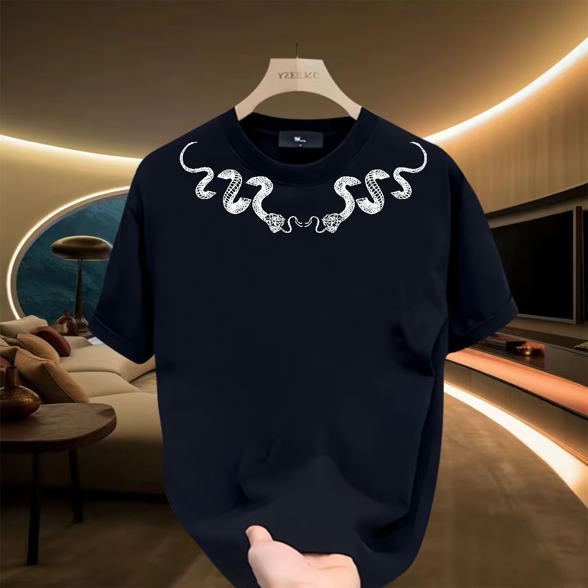 Men's 200GSM Combed Cotton Short Sleeve T-Shirt, Relaxed Fit Casual Tee For Summer, Soft Breathable Everyday Essential Top_viptrois.com