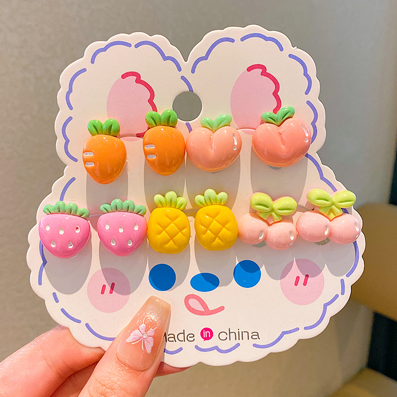 Sanliou niños dibujos animados orejetas colgantes para bebés 2024 nuevas niñas sin agujeros de orejas no lastimar orejas orejetas de niñas