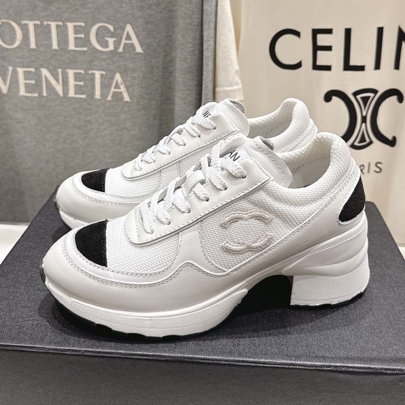 广州原标专柜品质欧美大牌真皮女鞋小香风高跟拼接面休闲时装鞋