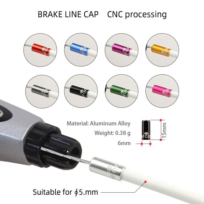 NFOX aleación de aluminio CNC tapa de tubo 5mm línea de freno manguito de tubo 4mm velocidad variable montaña carretera accesorios de bicicleta