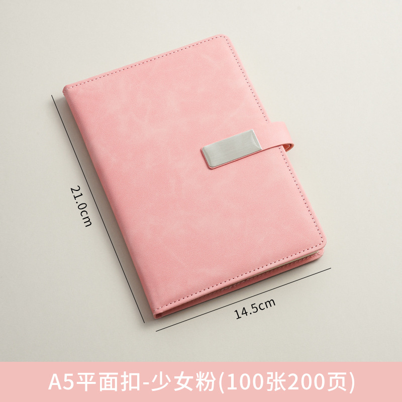 A5 cuaderno de notas logotipo de oficina de negocios regalos de cuero suave grueso de alto valor de la cara hebilla cuaderno de notas caja de regalo