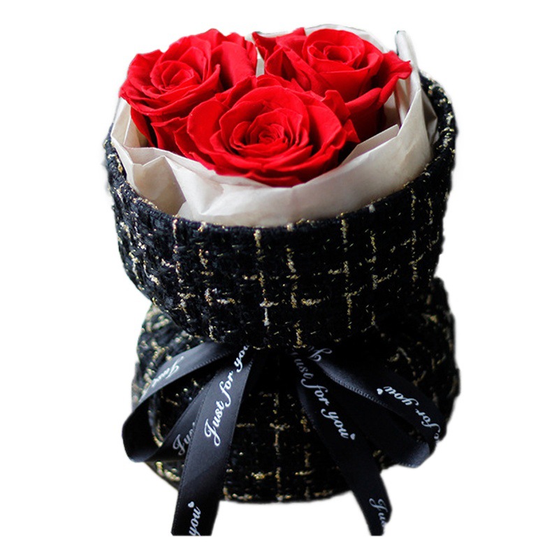 Ramo de Flores Preservadas de Alta Gama con Aroma, Estilo Fragancia, Producto Terminado, Rosas Reales, Regalo de Cumpleaños al por Mayor para Chicas, Día de San Valentín