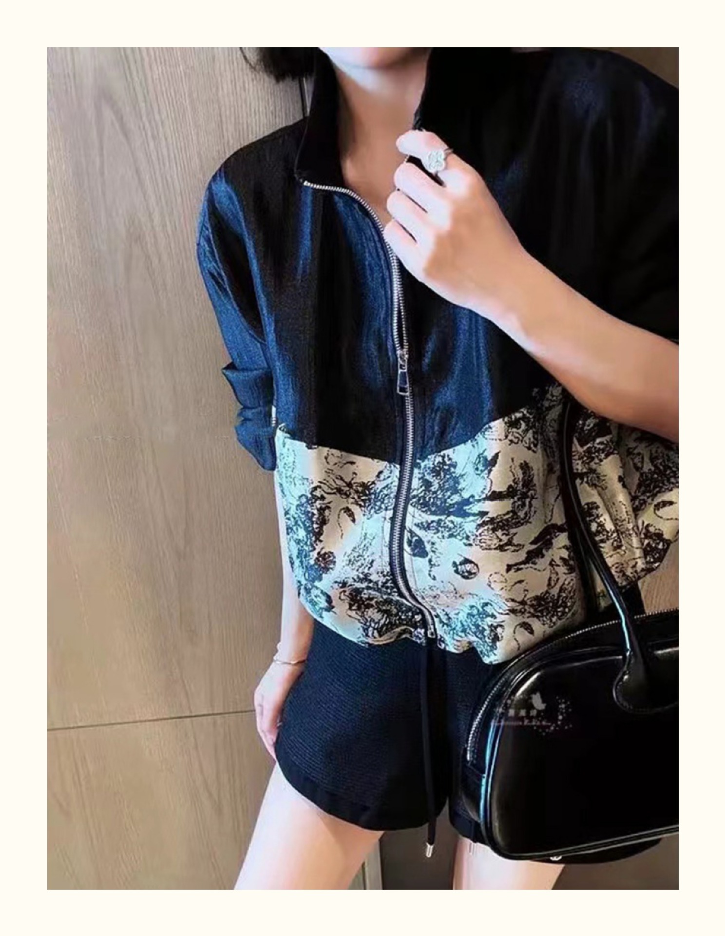 Color Block Zipper Jacket