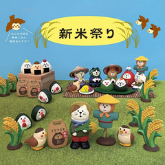 日式猫摆件新米ZAKKA潮玩盲盒礼品稻草人玩具DIY树脂工艺品小摆件