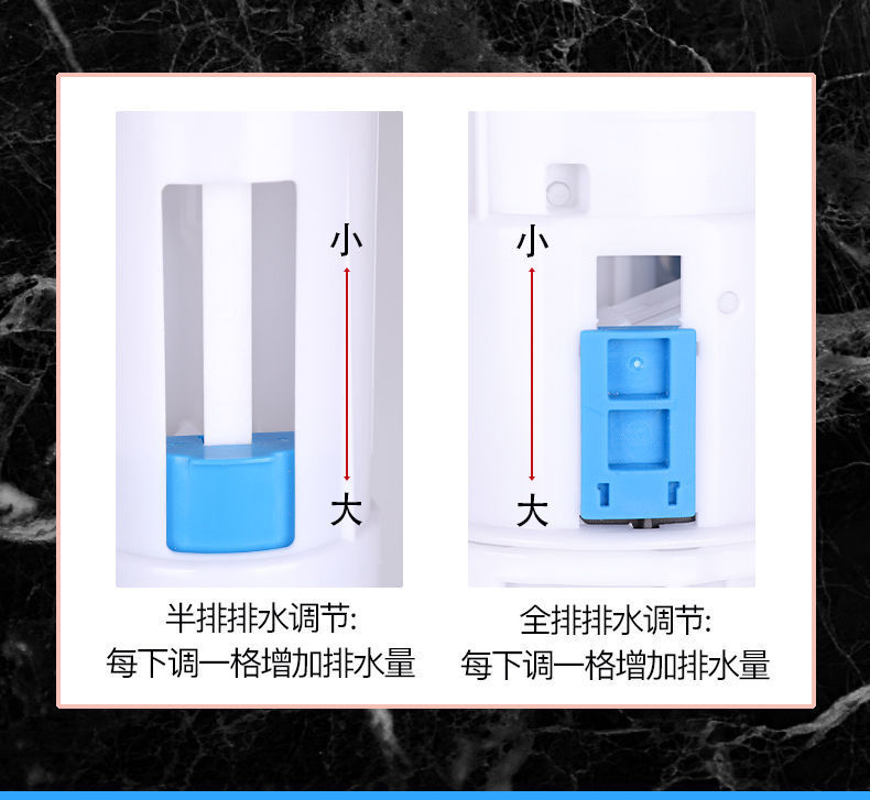 Toilet tank accessories, universal drain valve, water inlet valve, old-fashioned toilet seat button, toilet water supply device, water outlet complete set Item Picture