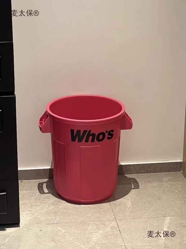 High-Looking Industrial Style Trash Can Dopamine Dirty Clothes Bucket Outdoor Storage Bucket Large Capacity Plastic Snack Metabo