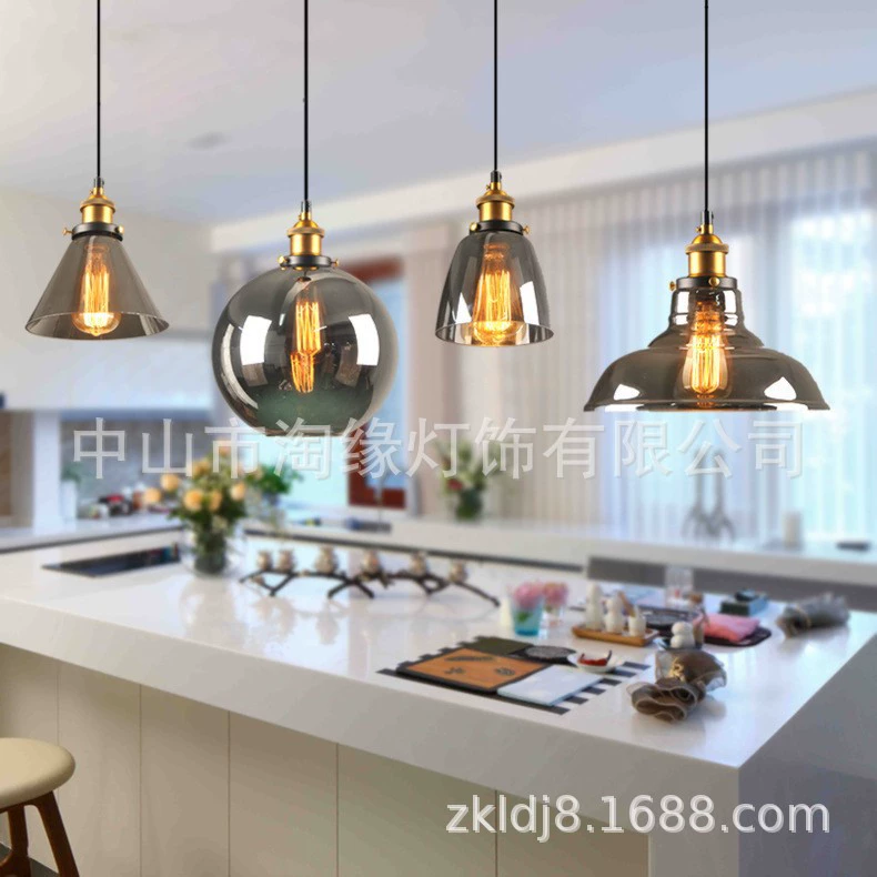 Glass Ceiling Lamp, американский стиль светильник из стеклянных колб для гостиной, легкий вес 1,5 кг