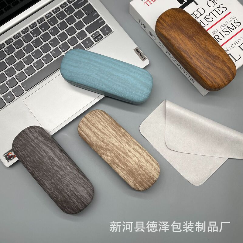 Gradient Glasses Case, Fashionable and Simple Mirror Case, Large Frame, Retro Wood Grain Handmade Glasses Case, Manufacturer Can Print Logo Gradient Glasses Case, Fashionable and Simple Mirror Case, Large Frame, Retro Wood Grain Handmade Glasses Case, Manufacturer Can Print Logo