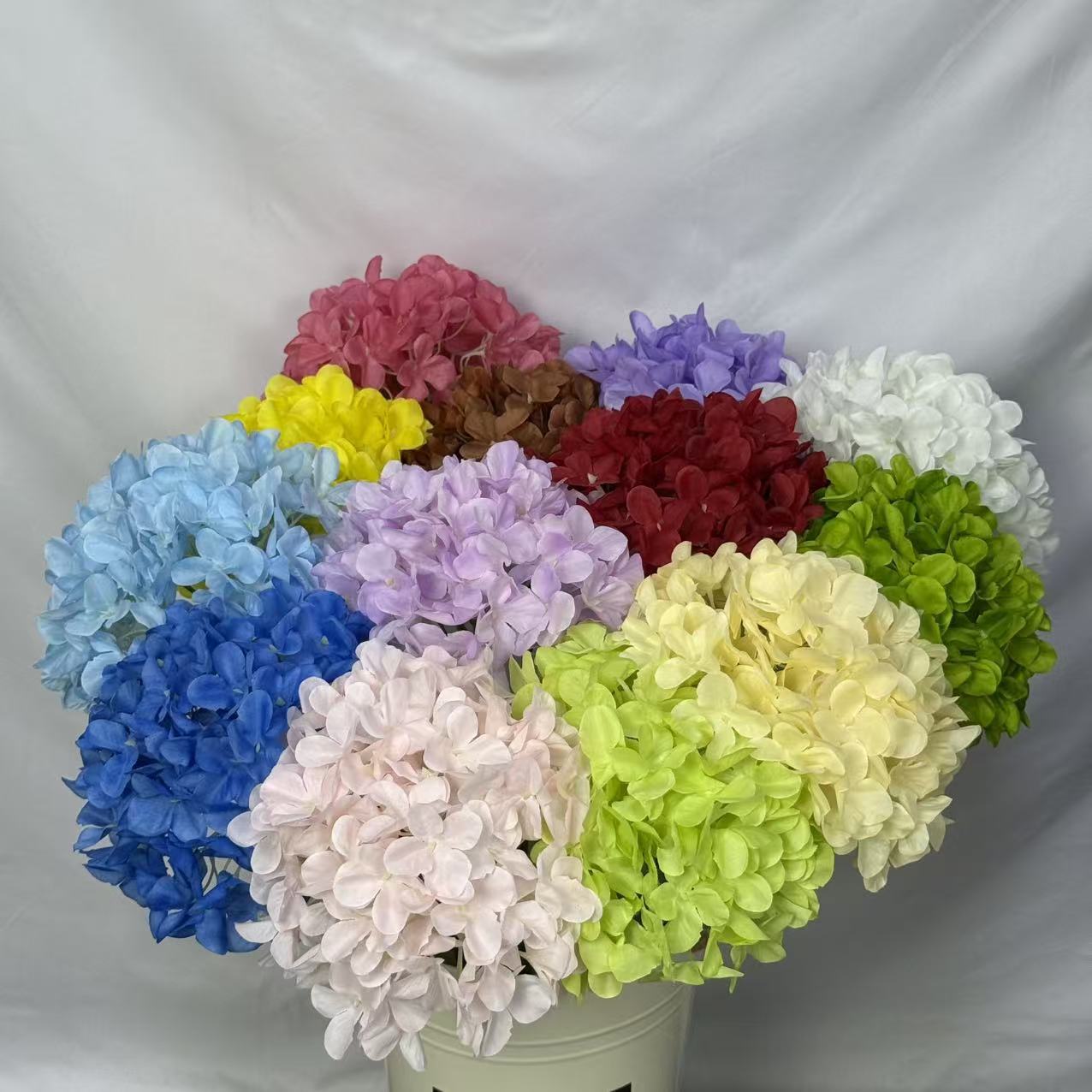 90 Pieces of Single Large Hydrangea Lollipops Wedding Flower Row Decoration High Round Ball Flower Hydrangea Artificial Hydrangea