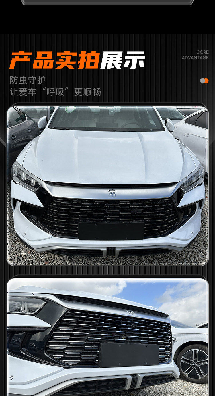 BYD Song PRO Anti-Insect Mesh Clip-On Protective Front Radiator Grille Modification Accessory