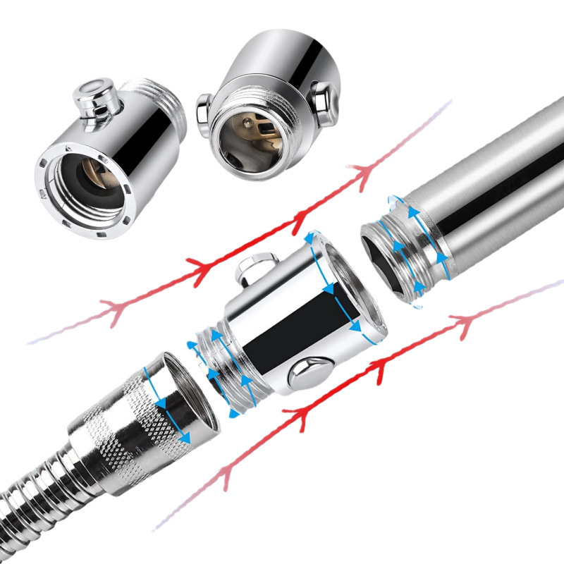 New Handheld Shower Quick Switch Valve Bathroom Handle Open Fitting Cold and Hot Water Internal and External Wire 4 Points Interface