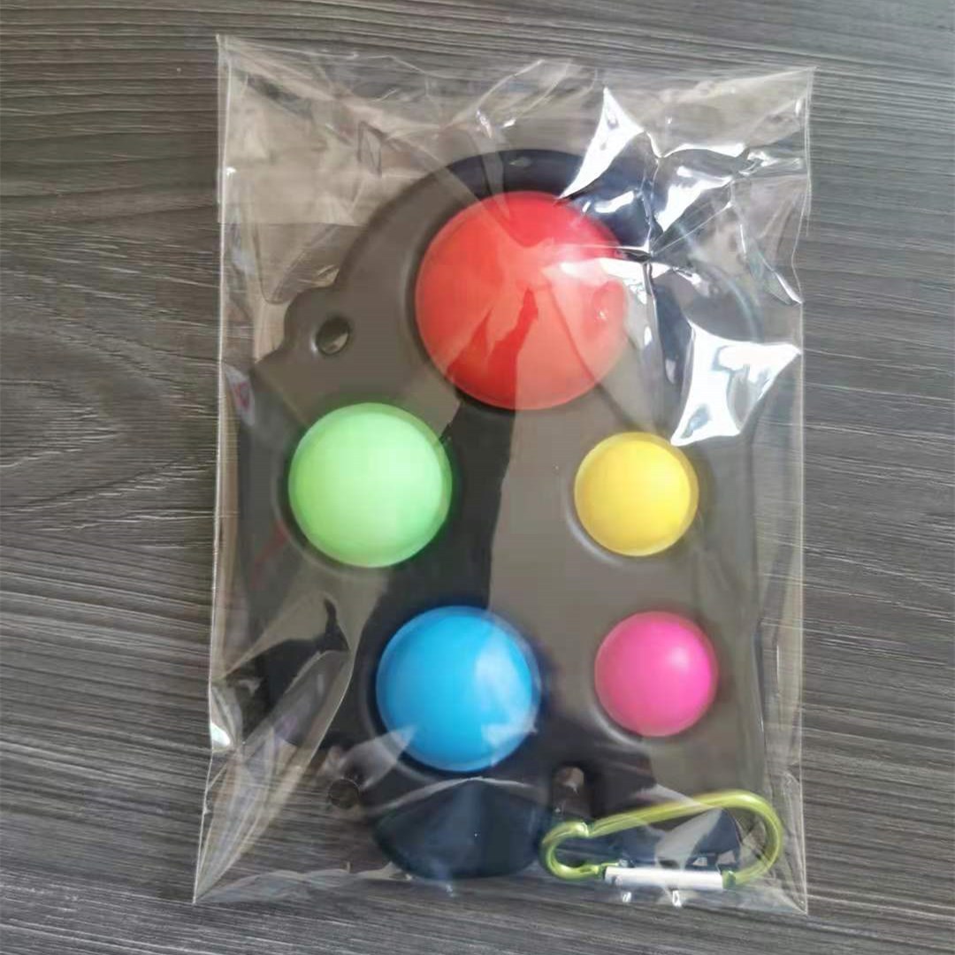 Dedo burbuja música ratón asesino pionero llavero descompresión juguete dedo prensa placa cinco dedo burbuja música fabricante en stock