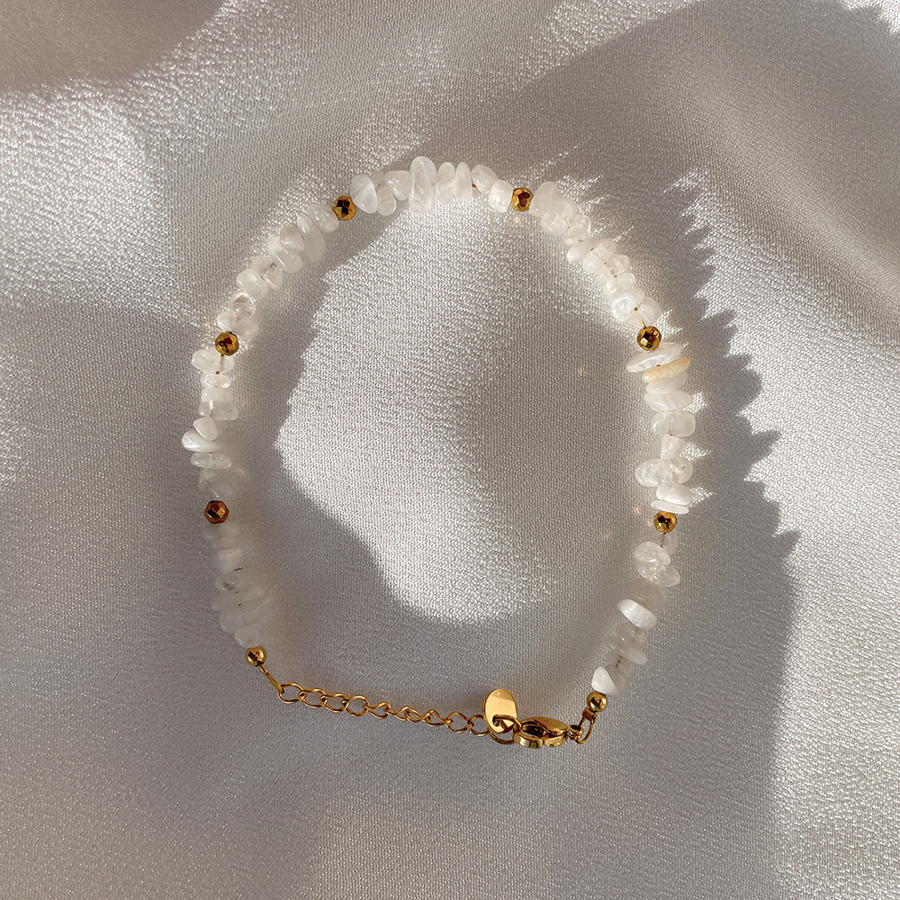 Fashion Irregular natural stone Titanium Steel Patchwork Bracelets 1 Piece