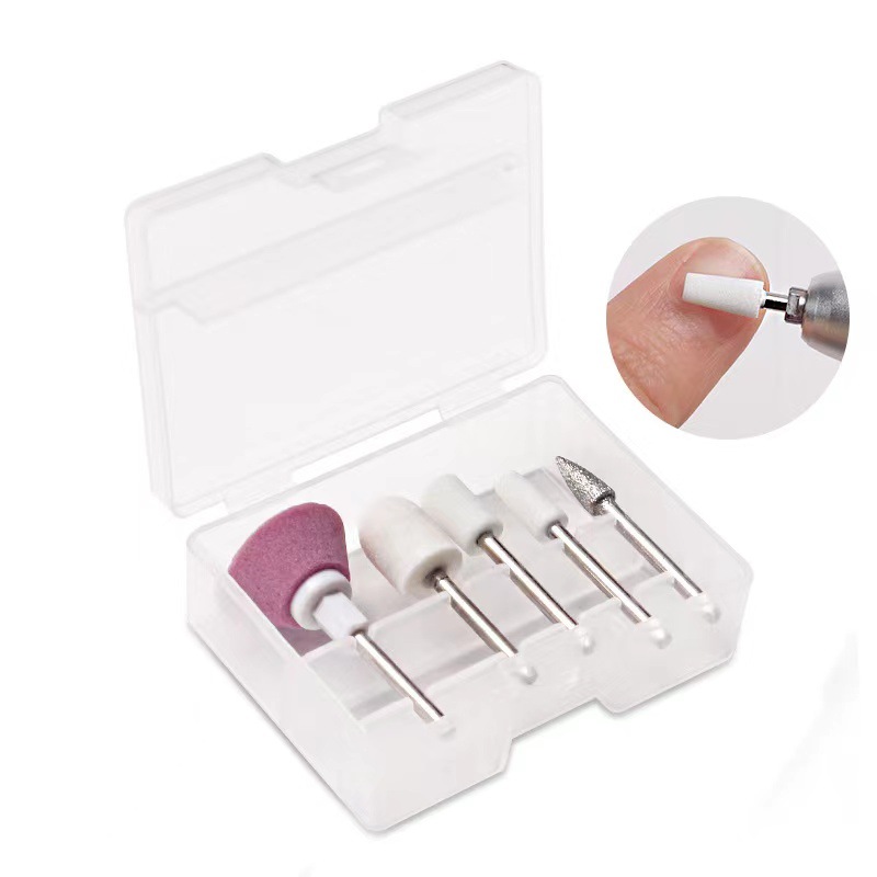 Traje de cabeza de pulido de uñas directo de fábrica 5 piezas removedor de uñas de diamante pulido peeling herramienta